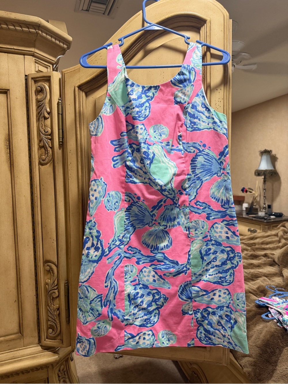 Lilly Pulitzer Pink Floral-Seashell Print Shift Dress